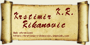 Krstimir Rikanović vizit kartica